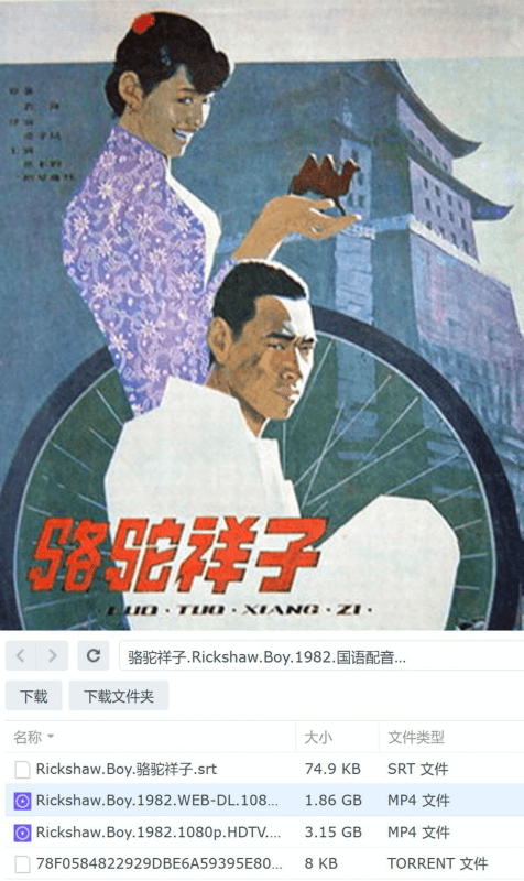 骆驼祥子-1982-1080p（特权VIP、至尊VIP免费下载）第1页