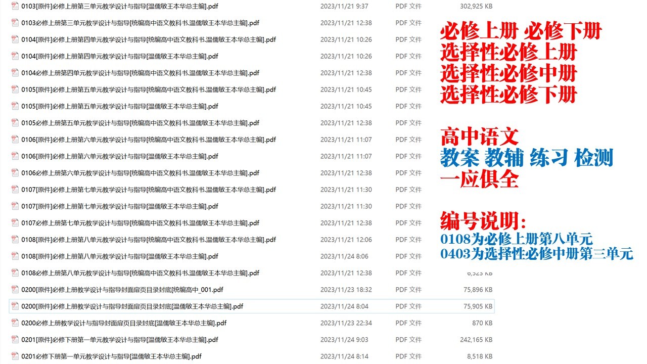 温儒敏王本华主编【高中语文教科书教学设计与指导】全五册电子版（所有VIP免费下载）第1页